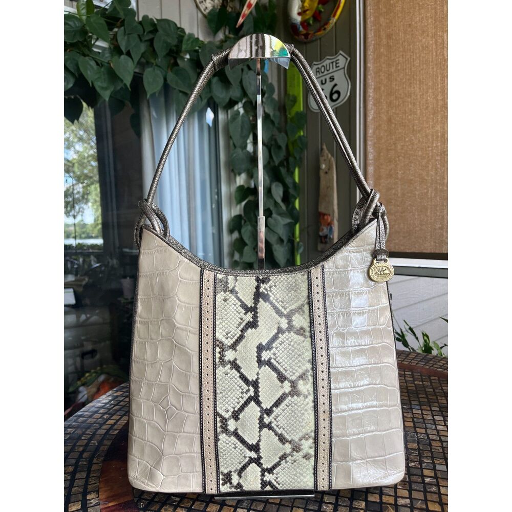 Brahmin Meryl Gallery Nova Tote Python & Croc Emb… - image 8